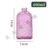 Botella de Gel Hidroalcohólico de Vidrio Creativa Colorida Botella de Jabón de Presión Patrón Ondulado Botella de Champú Acondicionador Botella de Loción