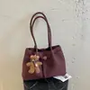 Bolso Tote de Cuadros para Mujer 2026 Nuevo Estilo Tendencia Otoño Lana Bolso de Hombro Único Gran Capacidad para Escuela Viajes Diario Bolso Tote
