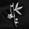 Nuevo Estilo Corsage Atmosférico Estilo Coreano Sección de Bambú Creativa Broche de Circonita Pin de Combinación de Alta Gama para Mujer Youzun Accesorios
