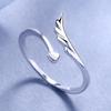 S925 Sterling Silver Angel Wings Open Tail Ring Estilo Coreano Bonito Moda Tendência Anel Presente de Aniversário para Mulheres