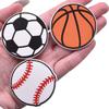 Série Esportes com Bola Charms de Sapato Desenho Animado em PVC Acessórios para Sapato Decorações de Sapato com Buraco DIY Criativo Acessórios para Sapato com Buraco Grande