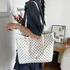 Bolso Tote de Lunares de Moda para Mujer Verano 2026 Nuevo Estilo Dulce Gran Capacidad Bloque de Color Bolso de Hombro para el Brazo