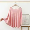Gordo MM200 kg más gordo suelto talla grande modal camiseta interior manga larga fina ropa de casa manga murciélago camiseta para mujer