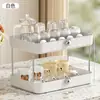 Prateleira de Armazenamento de Mesa para Casa Grande Capacidade Suporte para Copos de Água para Cozinha e Sala de Estar Bandeja de Drenagem Rack de Armazenamento de Copos de Luxo Leve Avançado