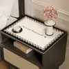 Alfombrilla de mesita de noche de lujo, lujo ligero, impermeable, a prueba de aceite, lavable, anti-suciedad, funda de tela a prueba de polvo, alfombrilla de protección de mesa