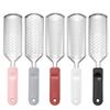 Lima de Acero Inoxidable 430 Transfronteriza, Raspador de Pies para Eliminar Piel Muerta, Raspador de Pies de Doble Cara con Cubierta, Herramienta de Pedicura, Exfoliante de Pies