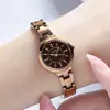 Reloj de mujer GEDI de alta estética, compacto y elegante, reloj de mujer con esfera simple y correa de acero, reloj de cuarzo impermeable de moda para estudiantes