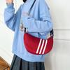 Nova bolsa de ombro de grande capacidade simples moda casual bolinho de massa Bolsa Campus Commuter com cor sólida Grande Bolsa Crossbody Bag