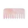 Pente de Jade Quartzo Rosa Natural Atacado Pente de Meridianos Portátil Pente de Jade Meridianos de Saúde Massagem Multifuncional no Couro Cabeludo