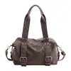 Bolso Tote de Cuero con Diseño Retro para Mujer 2025 Invierno Nuevo Casual Versátil Diario Bolso de Hombro Cruzado