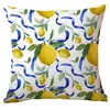 Funda de almohada geométrica de verano de limón para Amazon transfronterizo, tela para el hogar, funda de cojín para sofá, venta directa de fábrica