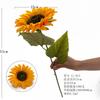 Flor de Girasol Artificial Individual para Decoración de Sala de Estar en Casa, Accesorios de Decoración Floral para Bodas, Flor Artificial, Venta al por Mayor de Flores Artificiales