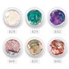 Joyería japonesa para uñas, piezas de concha, piezas ultrafinas de abulón grande, fragmentos coloridos, parche decorativo para uñas, color mágico DIY