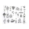 Accesorios de Aleación DIY Colgante Serie Copa de Vino Tinto Pendientes Pulsera Collar Llavero Colgante de Joyería de Plata Antigua Transfronterizo