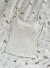 Estilo dulce e inocente, top halter sexy con espalda muy descubierta, con detalles de corte y lunares, un diseño nuevo y único para usar como capa exterior, con un hermoso diseño de espalda, adecuado tanto para llevar solo como con otras prendas