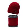 Gorro de Tricô Masculino Outono e Inverno Veludo Quente Lã Chapéu à Prova de Frio Cachecol de Pescoço Chapéu de Duas Peças Amazon Chapéu Pulôver