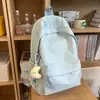 Mochila nueva estilo japonés, moderna y estéticamente agradable para niñas, adecuada para estudiantes de secundaria y preparatoria, casual, simple y con gran capacidad