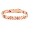 Pulsera Magnética Popular Transfronteriza Europea y Americana, Elegante Aleación de Trébol de Lujo Ligero Incrustada con Diamantes, Pulsera Magnética de Una Fila para Mujer