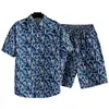 2026 Nuevo Conjunto de Dos Piezas de Pantalones Cortos Casuales y Camisa de Manga Corta con Estampado Hawaiano 3D para Vacaciones en Isla de Playa de Talla Grande