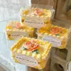 Caja de Embalaje para Sándwich de Frutas en Crema, Caja Transparente Desechable para Pastel de Fresa con Tapa, Caja para Llevar Tiramisú