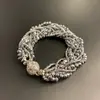 Set de collar + pulsera de vidrio multicapa versátil de moda estilo europeo y americano vintage de Qingdao