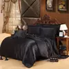 Amazon Conjunto de Color Sólido Imitación Seda, Conjunto de Dormir Suave como la Seda, Conjunto de Cuatro Piezas de Hielo de Seda Lavable, Conjunto de Cuatro Piezas Refrigerante al por Mayor