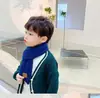 Cachecol Gorro Espesso Infantil para Meninos e Meninas, Tricotado para Outono e Inverno