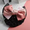 Horquilla de joyería coreana con flores para el cabello profesionales, para hoteles, bancos, enfermeras, azafatas, supermercados, lazos grandes, accesorios para el cabello, bolsillo de red