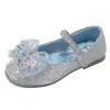 Zapatos de Princesa de Dibujos Animados para Niñas Verano 2025 Nuevos Zapatos de Cuero de Suela Suave para Niños Zapatos de Lentejuelas y Cristales para Niñas Pequeñas para Actuaciones