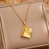 Collar con colgante de acero de titanio con letras de amor para chicas, estilo transfronterizo, con apertura para parejas, estilo nuevo, con personalidad y temperamento, cadena de clavícula.