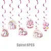 El nuevo set de decoración para fiestas de cumpleaños con tema de unicornio rosa y vajilla desechable de Amazon, incluyendo platos de papel