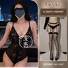 Lingerie de renda sexy para casais, body de puro desejo, estilo europeu e americano, malha transparente que mostra tudo