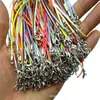 Collar de cuerda de cera coreana, cuerda con hebilla de langosta, cuerda de cuero de cera negra, cuerda colgante, accesorios de joyería hechos a mano, cuerda colgante