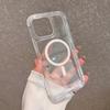 Adecuado para Funda para Teléfono con Brillo Fino para Iphone16 Apple 15Promax Magnética Transparente Tres en Uno Cubierta Protectora Anticaídas