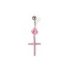 Nuevo Anillo para Ombligo Unisex de Estilo Europeo y Americano Simple con Decoración de Cruz y Circonitas Joyería para Body Piercing