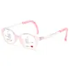 Armazón de Gafas de Silicona Estilo Tomate Dulce Ovalado Coreano para Niños Protección Ocular Profesional Antideslizante Armazón para Gafas de Miopía