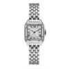 Comercio Exterior Nueva Moda Casual Simple Aleación Romana Banda de Acero Cuadrado Calendario Reloj de Cuarzo para Hombres y Mujeres Pareja