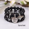 Pulsera Transfronteriza Nueva Bohemia Joyería Creativa Colgante Inglés en Forma de Corazón Pulsera de Cuentas Multicapa Joyería de Moda