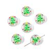 Venta Caliente Transfronteriza Pintado a Mano Divertido Goteo de Aceite Vidrio Cuentas Redondas DIY Pulsera Joyería Aretes Decoración Materiales de Cuentas Navidad
