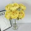 Nuevo Producto 7 Cabezas No. 7 Peonías Artificiales Flor de Peonía Artificial Ramo de Flores Falsas Boda Boda Suave Decoración Arreglo Floral Decoración