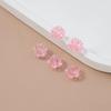 Rosa transparente colorida con agujero, accesorios de flores hechos a mano para bricolaje, perlas de imitación ABS, accesorios de joyería con cuentas