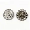 Botões de pérola com strass estilo Chanel acessórios têxteis em estoque atacado botões redondos costurados à mão botões decorativos de metal para vestuário