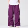 Nuevo Estilo Otoño Tallas Grandes Estilo Japonés Ropa de Trabajo Pana Casual Pierna Recta Pierna Ancha Pantalones Paracaidistas Estilo Hong Kong K297/P65