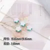 Cuentas Espaciadoras de Flor de Cinco Pétalos, Accesorios para Cadena de Teléfono Lacados, Pulsera de Cuentas, Llavero, Accesorios DIY de Aleación Colorida con Agujeros