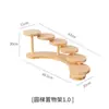Estante para Flores para Repisa de Ventana de Madera Maciza, Soporte Decorativo Creativo para Suculentas, Estante de Almacenamiento Multinivel para Escritorio en Esquina de Balcón Interior