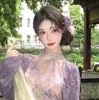 Nuevo Pasador de Flor de Jazmín Morado Estilo Chino con Diseño de Flor Realista, Accesorio para el Cabello de Pinza Lateral para Mujeres, Adecuado para Cheongsam