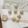 Té de Leche Color Cálido de Invierno Estrella Calabaza Caracola Cuentas Cuadradas Cuentas Redondas Cuentas de Cerámica Pulsera DIY Collar Cuentas