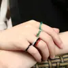 Anillo de banda fina de ágata roja anillo de calcedonia blanca natural Anillo Pequeño Anillo anillo de línea para hombres y mujeres anillo para correr al contado venta al por mayor