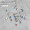 6mm rede vermelha arte de unha K9 quadrado gordo Super Brilhante fundo pontudo multi-corte unha formato de diamante moca Diamante de Cristal Ornamento de Diamante
