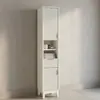 Gabinete Alto de Puerta con Diseño Ranurado de Alta Venta Transfronteriza para Baño, Suministro Directo desde Fábrica, Gabinete Alto para Apartamentos Pequeños, Gabinete de Baño, Sala de Estar, Gabinete Alto para Pasillo